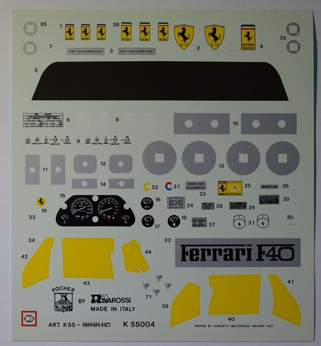 Kit adesivi pocher ferrari - pocher,